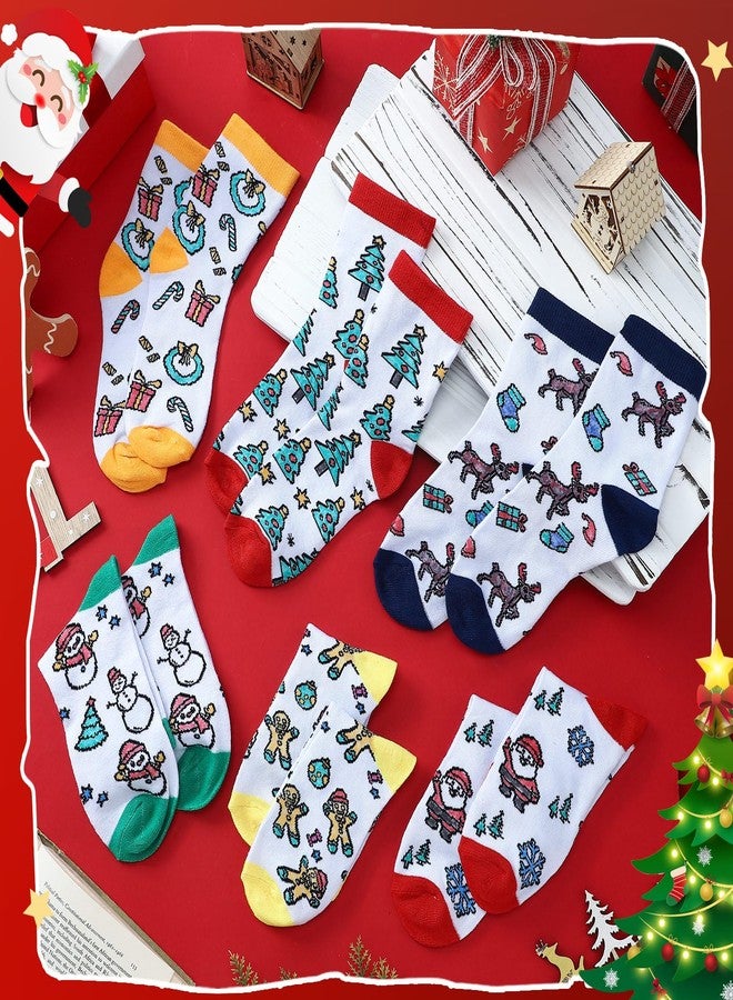 ShinyMatch 12 Pairs Doodle Socks Color Your Own Socks DIY Drawing Craft Arts with 48 Pcs Markers(Christmas) - Image 3